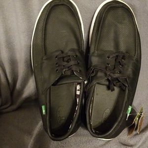 Sanuk men's shoes black/white size 13